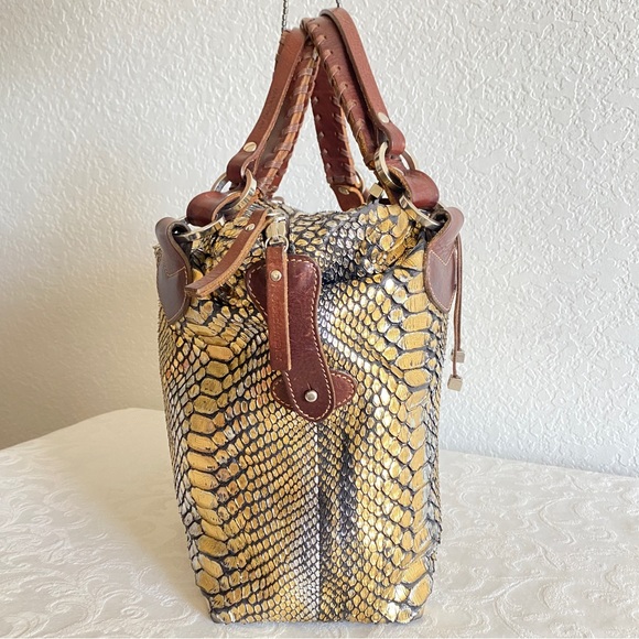 Pauric Sweeney gold Python Bag - Picture 2 of 14